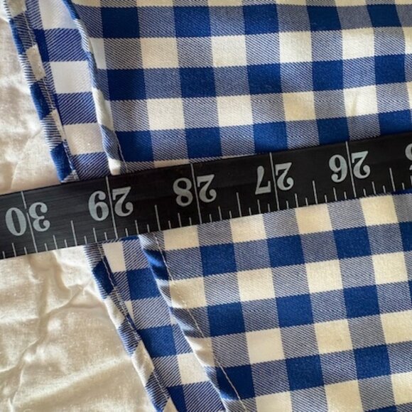 Twillory Men's Tailored Fit Blue & White Gingham Check Dress Shirt 17 32/33 - Picture 13 of 16